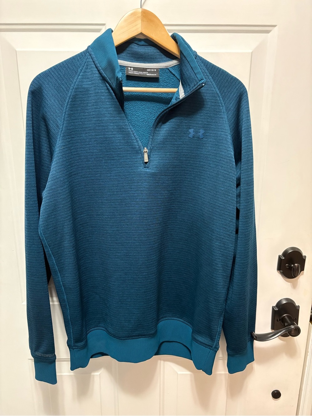 Under Armour Men's Teal Quarter-Zip Performance Sweater Large